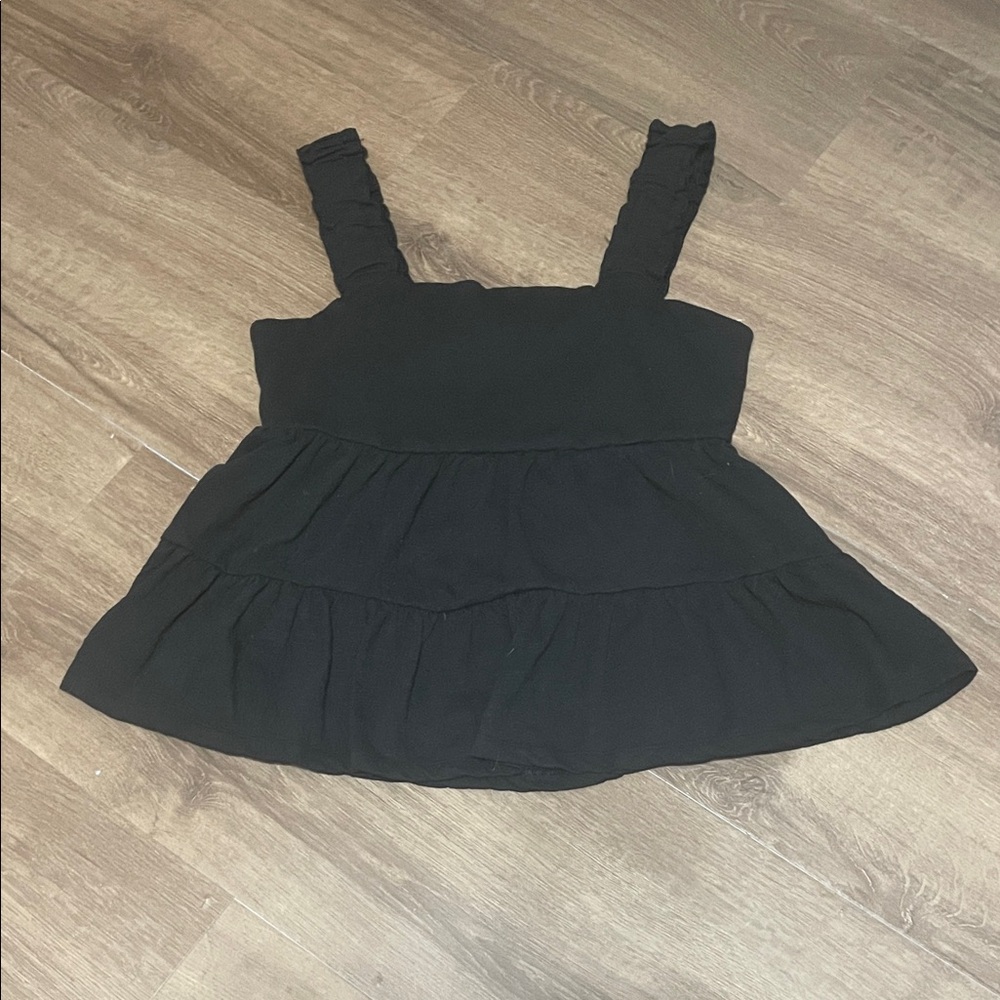 SO Black Cotton Blend Top